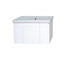 Лира - 80 Тумба прямая подвесная белая / раковина