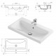 Заказать Лира - 80 Тумба прямая подвесная белая / раковина в магазине сантехники Santeh-Crystal.ru