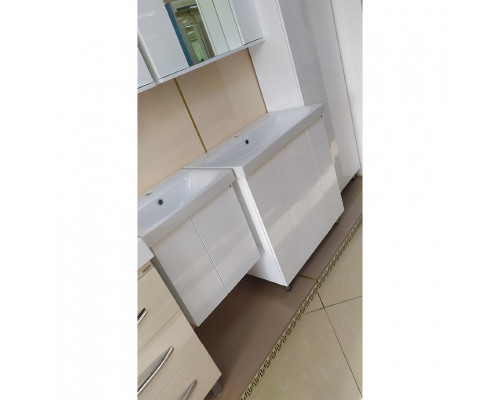 Заказать Лира - 80 Тумба прямая напольная  белая эмаль с отталкив. / раковина в магазине сантехники Santeh-Crystal.ru