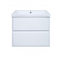 Алиса - 58 тумба 2 ящ. подвесная белая эмаль / раковина