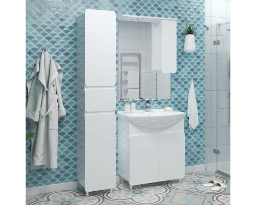 Заказать Чегет -105 Тумба напольная прямая белая 3 дв. / раковина в магазине сантехники Santeh-Crystal.ru