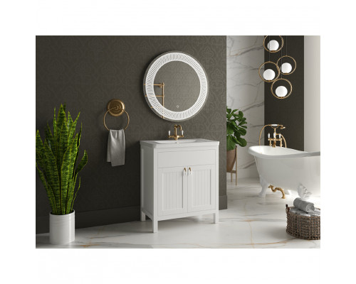 Приобрести Адель - 80 Тумба 1 ящ. белая эмаль / раковина в магазине сантехники Santeh-Crystal.ru