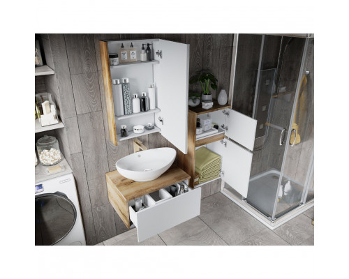 Приобрести Ива - 80 Тумба подвесная комбинированная 1 ящ. / раковина в магазине сантехники Santeh-Crystal.ru