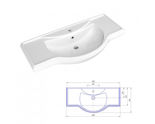 Приобрести Дрея -105 Тумба 6 ящ. / рак-на (компл.) в магазине сантехники Santeh-Crystal.ru