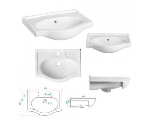 Заказать Ультра - 60 тумба напольная прямая / раковина в магазине сантехники Santeh-Crystal.ru