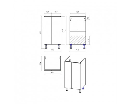 Приобрести Лира - 50 Тумба прямая напольная  белая / раковина в магазине сантехники Santeh-Crystal.ru