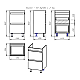 Заказать Енисей - 50 тумба с 2 ящ. / раковина в магазине сантехники Santeh-Crystal.ru