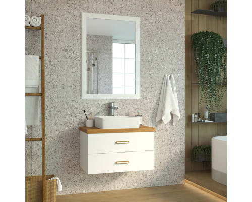 Купить KRONA - 80 Тумба с 2 ящ. подвесная / столешница KEVO / раковина в магазине сантехники Santeh-Crystal.ru