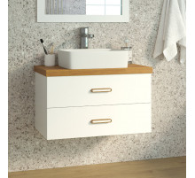KRONA - 80 Тумба с 2 ящ. подвесная / столешница KEVO / раковина