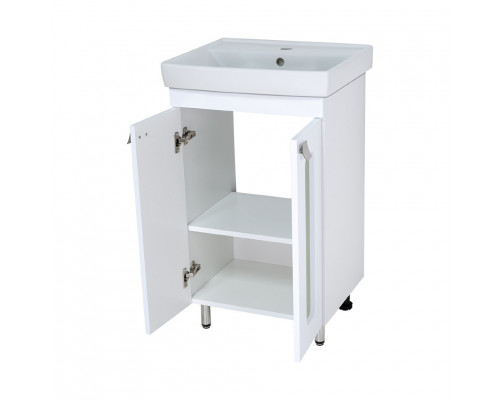 Заказать Урал - 50 Тумба напольная прямая со стекл. (ПВХ) / раковина в магазине сантехники Santeh-Crystal.ru
