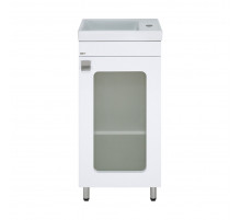 Урал - 40 Тумба напольная прямая со стекл. (ПВХ) / раковина