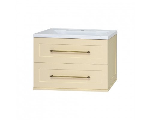 Заказать Марта - 80 Тумба подвесная 2 ящ. бежевый (эмаль) / раковина в магазине сантехники Santeh-Crystal.ru