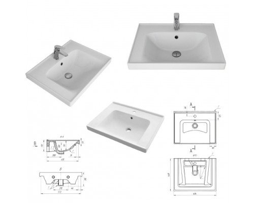 Приобрести Мускат - 60 Тумба напольная 2 ящ. / раковина в магазине сантехники Santeh-Crystal.ru