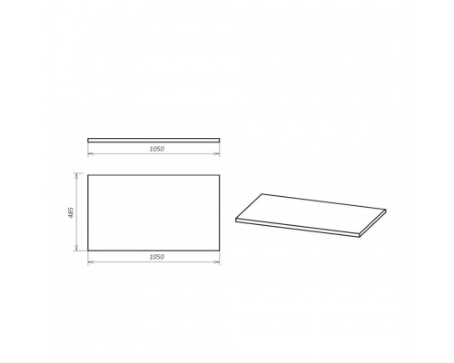 Приобрести RICHARD -105 Тумба подвесная 2 дв. белый/черный / столешница / раковина в магазине сантехники Santeh-Crystal.ru
