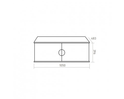Приобрести RICHARD -105 Тумба подвесная 2 дв. белый/черный / столешница / раковина в магазине сантехники Santeh-Crystal.ru