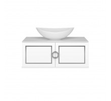 STEFFANY -105 Тумба подвесная 2 дв. с хром вставками / столещница / раковина