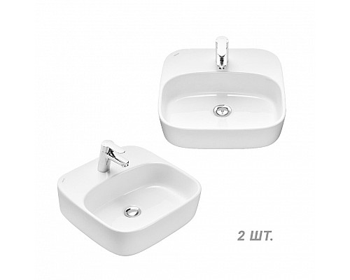 Заказать Севан - 150 Тумба подвесная белая с вставкой (эмаль) / столешница / 2 раковины в магазине сантехники Santeh-Crystal.ru