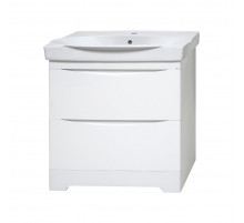 Элвис - 80 Тумба напольная с 2 ящ. белая эмаль / раковина