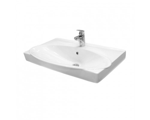 Приобрести Элвис - 70 Тумба напольная с 2 ящ. белая эмаль / раковина в магазине сантехники Santeh-Crystal.ru