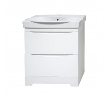 Элвис - 70 Тумба напольная с 2 ящ. белая эмаль / раковина