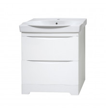 Элвис - 70 Тумба напольная с 2 ящ. белая эмаль / раковина