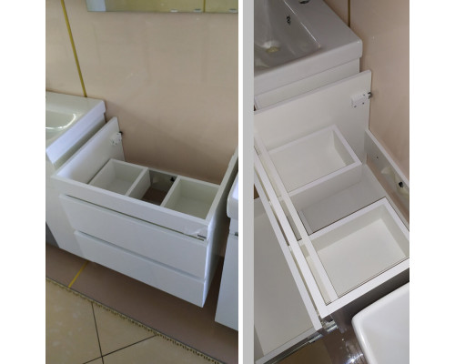 Заказать Енисей - 50 тумба подвесная 2 ящ. / раковина в магазине сантехники Santeh-Crystal.ru