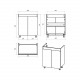 Заказать Чегет - 65 Тумба напольная прямая белая 2 дв. / раковина в магазине сантехники Santeh-Crystal.ru