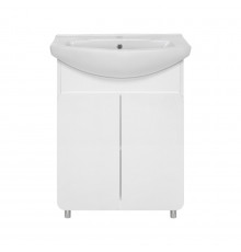 Чегет - 65 Тумба напольная прямая белая 2 дв. / раковина