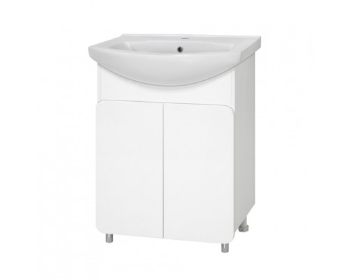 Заказать Чегет - 65 Тумба напольная прямая белая 2 дв. / раковина в магазине сантехники Santeh-Crystal.ru