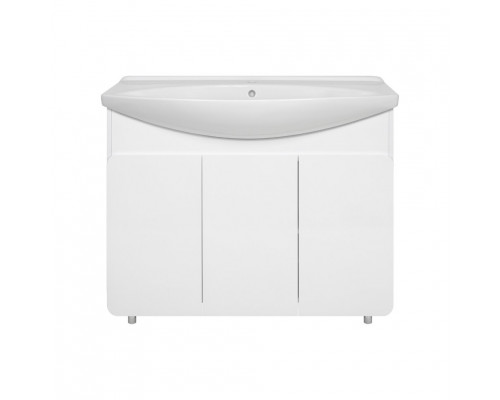 Заказать Чегет -105 Тумба напольная прямая белая 3 дв. / раковина в магазине сантехники Santeh-Crystal.ru