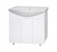 Чегет -105 Тумба напольная прямая белая 3 дв. / раковина