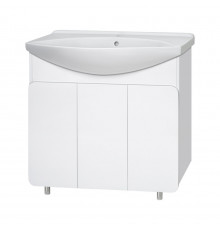 Чегет -105 Тумба напольная прямая белая 3 дв. / раковина