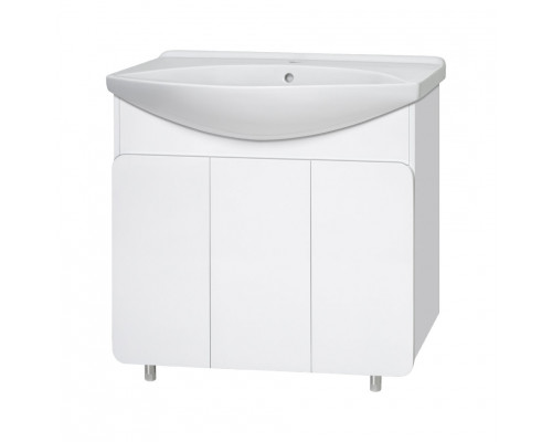 Заказать Чегет -105 Тумба напольная прямая белая 3 дв. / раковина в магазине сантехники Santeh-Crystal.ru