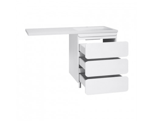 Заказать Чегет - 70 Тумба напольная 3 ящ. под стиральную машину, белая / раковина ПРАВАЯ в магазине сантехники Santeh-Crystal.ru