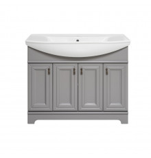 Лувр -105 Тумба напольная, серая / раковина