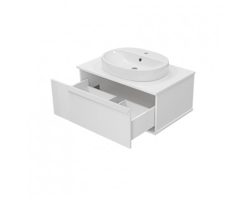 Приобрести SAVOY - 80 Тумба подвесная с 1 ящ. белый / раковина в магазине сантехники Santeh-Crystal.ru