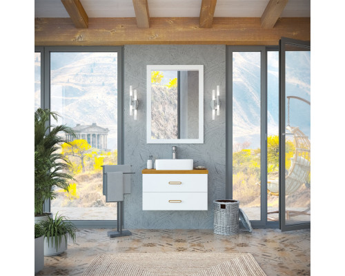 Купить KRONA - 80 Тумба с 2 ящ. подвесная / столешница KEVO / раковина в магазине сантехники Santeh-Crystal.ru