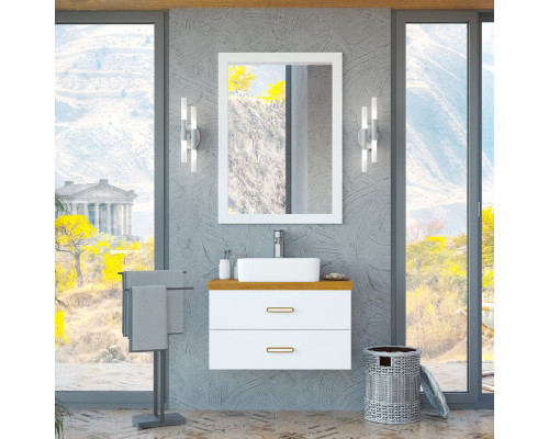 Купить KRONA - 80 Тумба с 2 ящ. подвесная / столешница KEVO / раковина в магазине сантехники Santeh-Crystal.ru