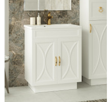 Амбра - 70 тумба прямая белая / раковина