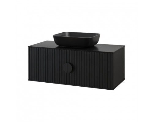 Заказать RICHARD -105 Тумба подвесная 2 дв. черный / столешница / раковина в магазине сантехники Santeh-Crystal.ru