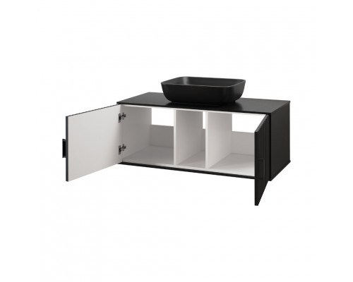Заказать RICHARD -105 Тумба подвесная 2 дв. черный / столешница / раковина в магазине сантехники Santeh-Crystal.ru