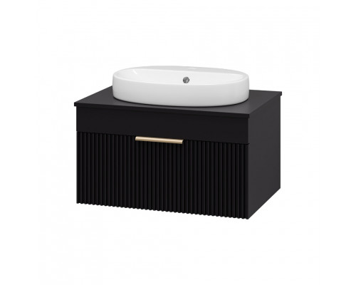 Приобрести ENFIDA - 70 Тумба подвесная черная мат. эмаль 1 ящ. / раковина в магазине сантехники Santeh-Crystal.ru