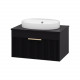 Приобрести ENFIDA - 70 Тумба подвесная черная мат. эмаль 1 ящ. / раковина в магазине сантехники Santeh-Crystal.ru