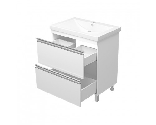 Приобрести Ингрид - 75 Тумба напольная с 2 ящ.эмаль / раковина в магазине сантехники Santeh-Crystal.ru