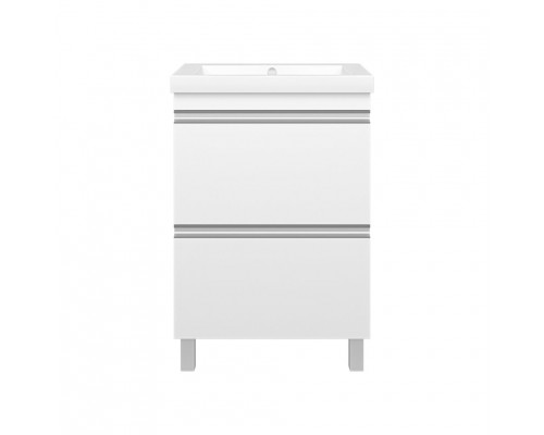Приобрести Ингрид - 60 Тумба напольная с 2 ящ.эмаль / раковина в магазине сантехники Santeh-Crystal.ru