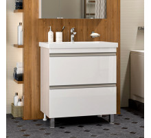 Ингрид - 75 Тумба напольная с 2 ящ.эмаль / раковина