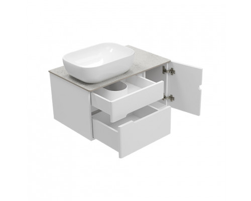 Заказать Роял - 80 Тумба подвесная с 2 ящ. белый / столешница / раковина в магазине сантехники Santeh-Crystal.ru
