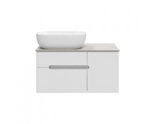 Заказать Роял - 80 Тумба подвесная с 2 ящ. белый / столешница / раковина в магазине сантехники Santeh-Crystal.ru