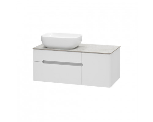 Приобрести Роял -100 Тумба подвесная с 2 ящ. белый / столешница / раковина в магазине сантехники Santeh-Crystal.ru