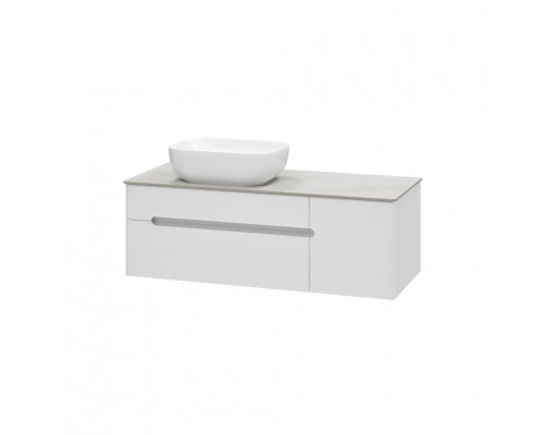 Заказать Роял -120 Тумба подвесная с 2 ящ. белый / столешница / раковина в магазине сантехники Santeh-Crystal.ru